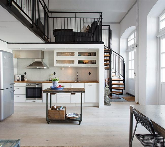Двухуровневые квартиры — реализация в жизнь стильных дизайнерских проектов (110 фото)